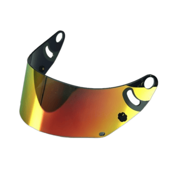 Grand Prix Racewear motorcycle helmet visor with reflective, tinted surface for racing safety and style.