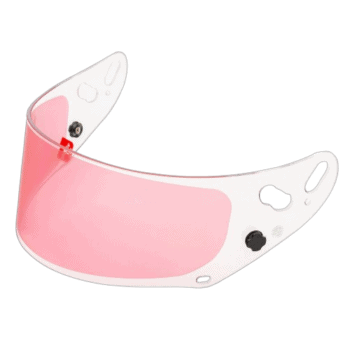 Arai GP-7 Series Anti Fog Visor With Pink Insert - Light Smoke