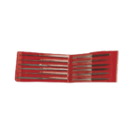 Facom set of 12 needle files in a red case, ideal for precision metalwork and detailed filing tasks.