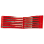 Facom set of 12 needle files in a red case, ideal for precision metalwork and detailed filing tasks.
