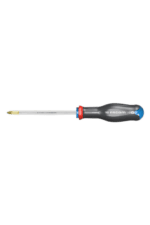 Facom screwdriver with a black handle and a yellow tip, suitable for precision work and mechanical repairs.