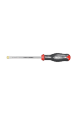 Precision screwdriver with a black handle and a red accent, ideal for detailed mechanical work and electronics repair.
