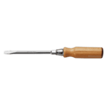 Facom screwdriver with a wooden handle and metal shaft, ideal for precision work and repair tasks.