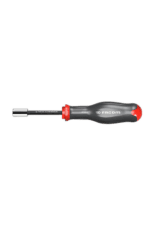 Facom screwdriver with black and red handle and metal shaft, ideal for precision work.