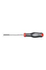Facom screwdriver with a black and red handle and a metal shaft, ideal for precision tasks.