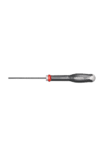 Precision screwdriver with a black handle and a red ring, ideal for detailed mechanical work and electronics repair.