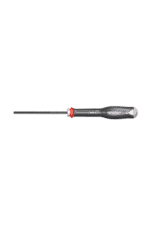 Precision screwdriver with a black handle and a metal shaft, ideal for detailed mechanical work and electronics repair.