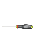 Facom screwdriver with a black and green handle and a metal shaft, ideal for precision work and mechanical repairs.
