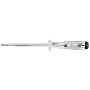 Facom AV.HT low voltage detector screwdriver with transparent handle and metal shaft for electrical testing.