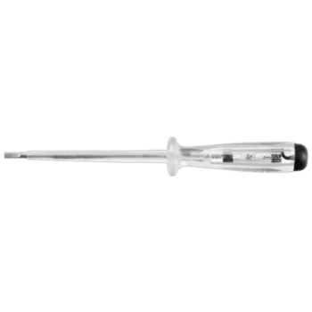 Facom AV.HT low voltage detector screwdriver with transparent handle and metal shaft for electrical testing.