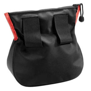 Grand Prix Racewear Facom Bag for carrying spare parts, durable black material with red accents, compact and practical design for motorsport enthusiasts.