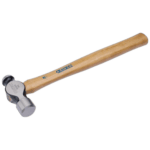 Facom ball pein hammer with wooden handle and metal head for striking and shaping metal surfaces.