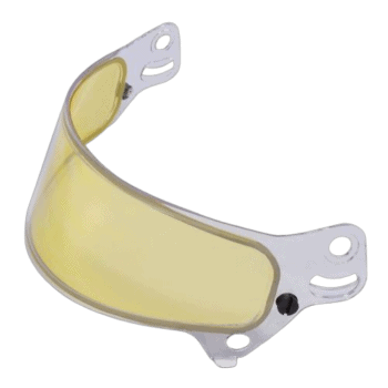 Grand Prix Racewear yellow tinted racing goggles with clear frame for motorsport safety and eye protection.