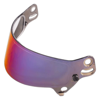 Grand Prix Racewear motorcycle helmet visor with reflective, tinted surface for racing safety and style.