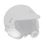 White Grand Prix racing helmet with visor and safety features, designed for motorsport safety and performance.