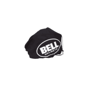 Bell Helmets racing helmet bag in black with white logo, ideal for storing racing gear and accessories.
