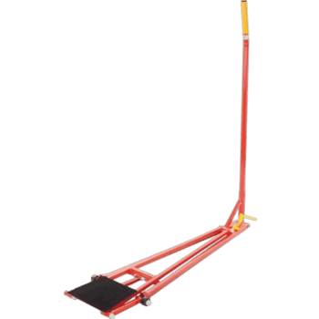 Grand Prix Racewear safety barrier with red and yellow frame for motorsport safety and crowd control.