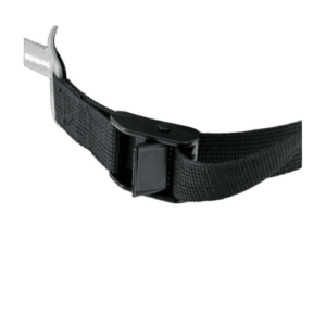 Grand Prix Racewear racing harness belt with black straps and metal buckle for motorsport safety.
