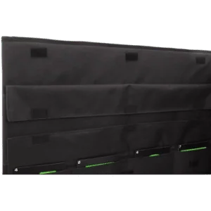 Grand Prix Racewear racing suit storage organiser with multiple pockets for racing gear and accessories.