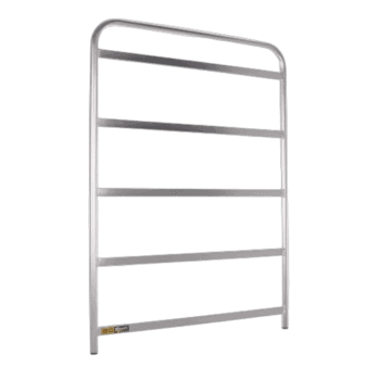 Aluminium racewear radiator guard for Grand Prix Racewear, designed for motorsport safety and protection.