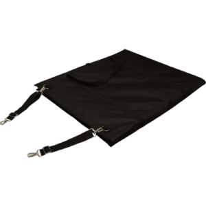 Black Grand Prix Racewear pit board carry bag with adjustable straps and a front pocket for easy transport and storage.