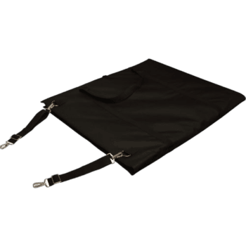 Black Grand Prix Racewear pit board carry bag with adjustable straps and a front pocket for easy transport and storage.