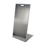 Stainless steel racing stand with handle for Grand Prix Racewear, designed for motorsport safety gear storage.