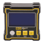Grand Prix Racewear digital lap timer with yellow and black design, featuring a large screen and control buttons for race timing.