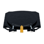 Grand Prix Racewear racing simulator pedal plate with adjustable foot pedals and non-slip surface for motorsport enthusiasts.