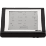 Digital racing telemetry display screen used in motorsport for performance monitoring and data analysis.