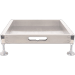Stainless steel racing footrest with adjustable height for motorsport drivers from Grand Prix Racewear.