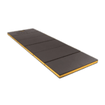 B-G Folding 3 in 1 Mechanics Mat in black and yellow, versatile for automotive repairs and workshops.