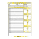 B-G Folding Lap Timing Sheets Pad of 50