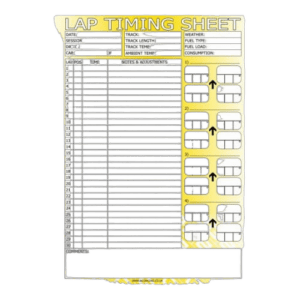 B-G Folding Lap Timing Sheets Pad of 50