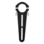 Black racing helmet visor removal tool for Grand Prix Racewear, essential for quick helmet maintenance and safety gear management.