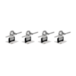 Set of four racing wheel nut indicators used for motorsport safety and precision.