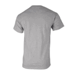 Plain grey T-shirt with no visible branding or design, suitable for casual wear or promotional events.