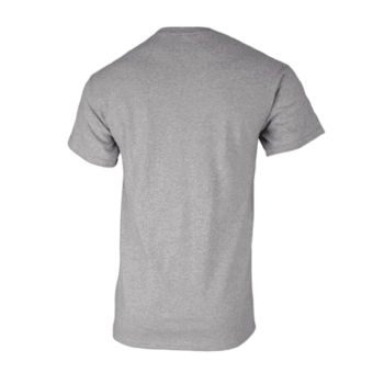 Plain grey T-shirt with no visible branding or design, suitable for casual wear or promotional events.