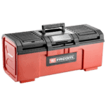 Facom Small model 24 self-closing BP.C24N toolbox with black lid and red body, ideal for professional tool storage.