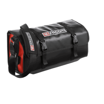 Facom PVC coated fabric softbag 50 cm in black with red accents, ideal for tool storage and transport.