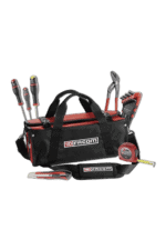 Facom small maintenance softbag with tools including screwdrivers, tape measure, and pliers, ideal for workshop or race team use.