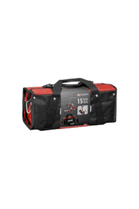 GPR Direct professional tool bag with multiple compartments and sturdy handle, ideal for racewear and motorsport equipment storage.