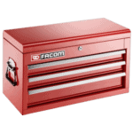 Facom metal 3-drawer chest BT.C3TA in red for tool storage and organisation.