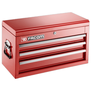 Facom metal 3-drawer chest BT.C3TA in red for tool storage and organisation.