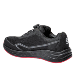 Black Grand Prix Racewear racing shoe with cushioned sole and breathable upper for motorsport safety and comfort.