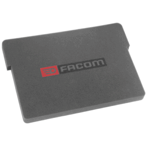 Facom foam bin divider BV.21M with grey foam material and Facom logo in red and black.