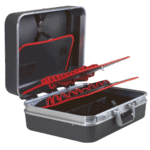 Grand Prix Racewear technician case with red tool organiser and additional panels, designed for professional motorsport use.
