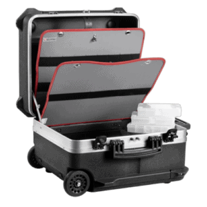 Facom Fitters roller container case BV.61A with adjustable compartments and wheels for easy transport.