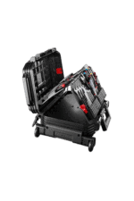 Professional toolkit with various tools in a black carrying case, ideal for mechanics and racewear maintenance.