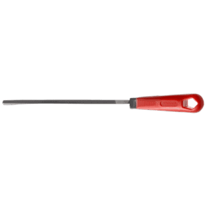 Facom second-cut square file with handle, ideal for precision metalwork and grinding tasks.